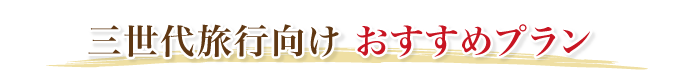 三世代旅行向け おすすめプラン
